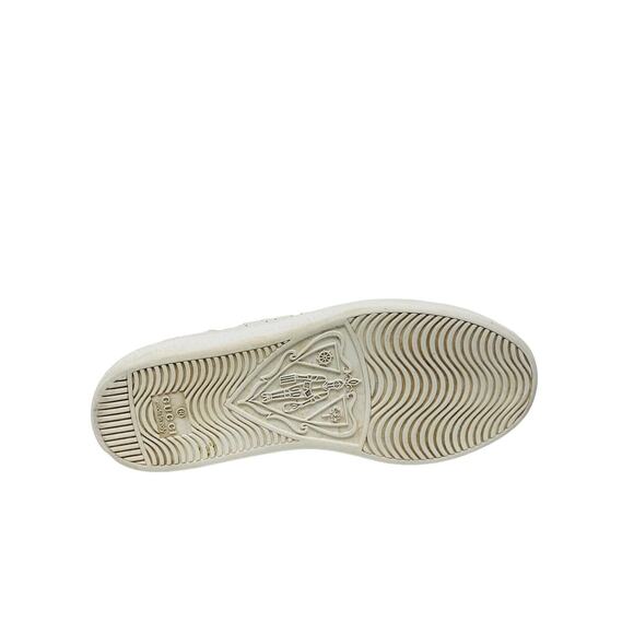 GUCCI $750 White Pink Perforated Leather Interlocking GG Ace Sneakers IT 35 US 5 - Picture 8 of 11